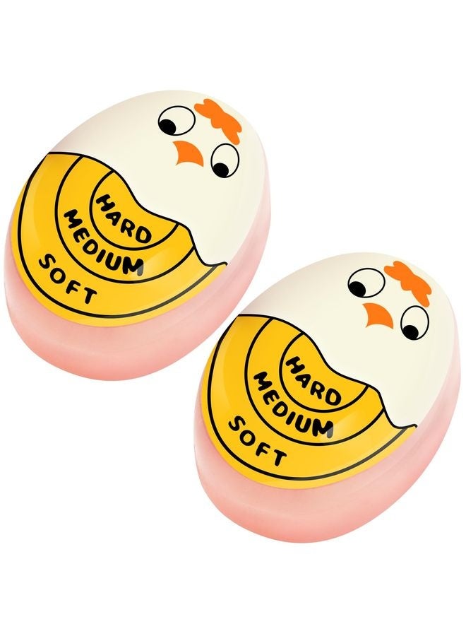 HOMESTAR Egg Timer for Hard Boiled Eggs Soft Boiled Color Changing Indicator Tells When Eggs are Ready, Yellow 2pcs - Image 1
