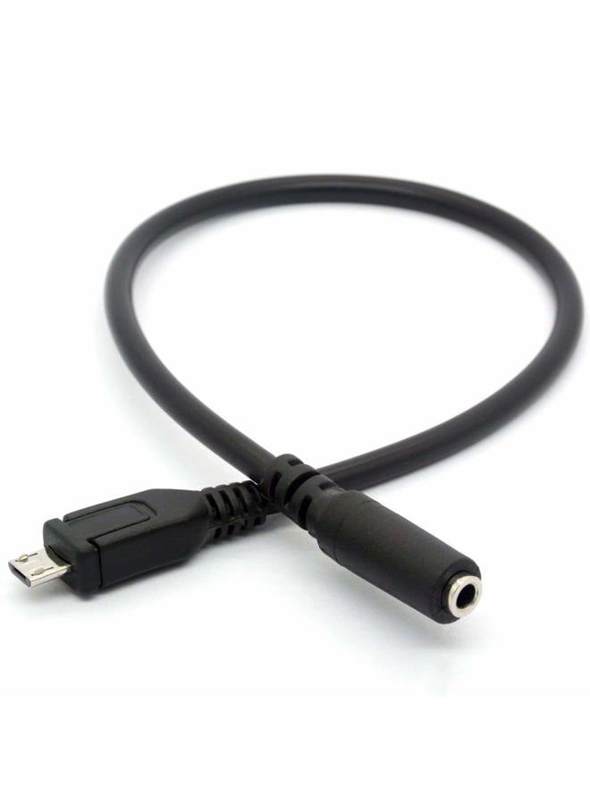 GLHONG كابل صوت AUX من Micro USB ذكر إلى 3.5 مم أنثى لمحول سماعة الرأس ومكبر الصوت Active Clip Mic (25 سم) - Image 5