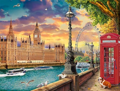 Springbok London Calling 500 Piece Jigsaw Puzzle for Adults Travel Puzzle Unique Cut Pieces Made in USA - Image 1