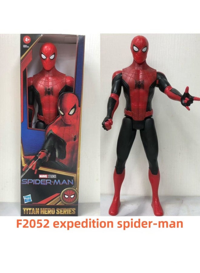 12 Inch Captain America Wolverine Iron Man Thor Spiderman Patriot Black Panther Doll Ornaments-Color:12f2052 Expedition Spider-man - Image 1