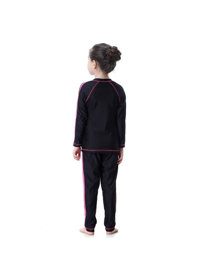 Girls Modest Muslim Burkini Swimwear Kids Full Coverage Conservative Swimming Suit Quick Dry Sun Protection Swimsuit with Swim Cap - Image 5