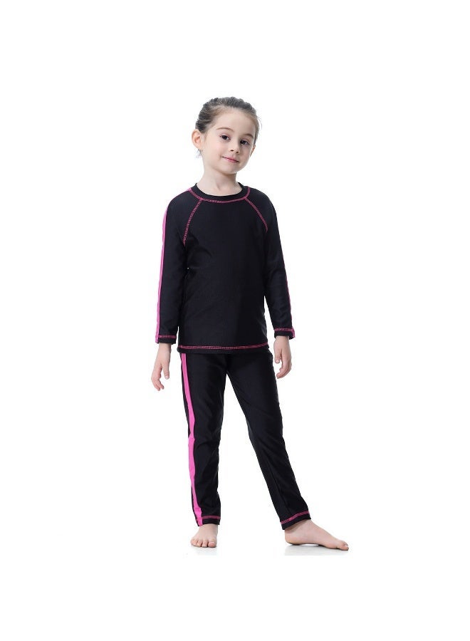 Girls Modest Muslim Burkini Swimwear Kids Full Coverage Conservative Swimming Suit Quick Dry Sun Protection Swimsuit with Swim Cap - Image 2