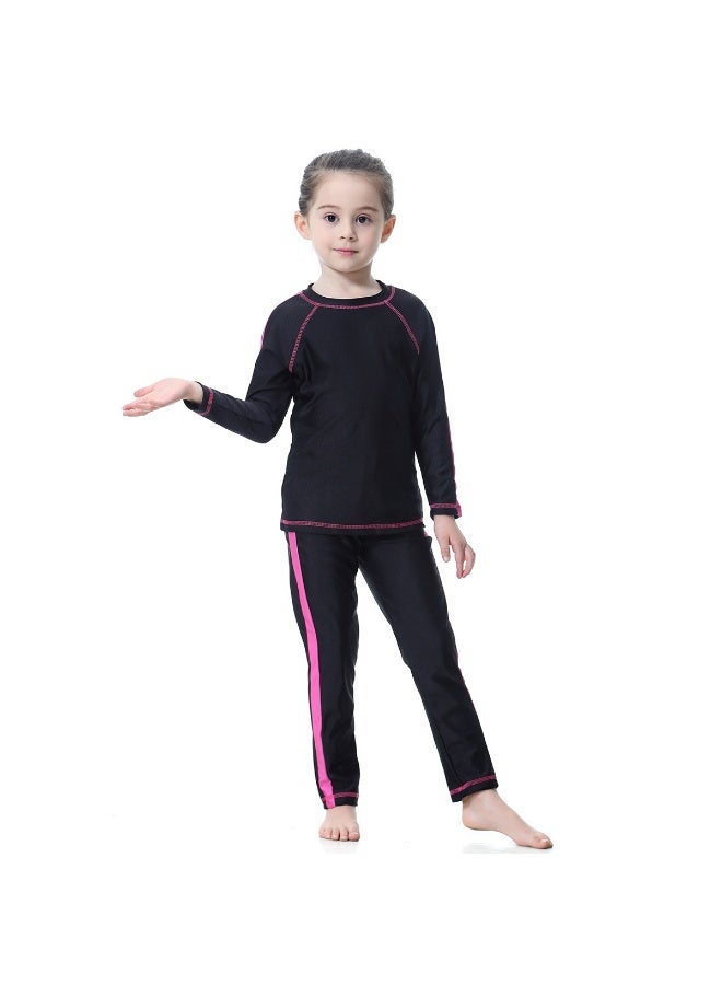 Girls Modest Muslim Burkini Swimwear Kids Full Coverage Conservative Swimming Suit Quick Dry Sun Protection Swimsuit with Swim Cap - Image 3