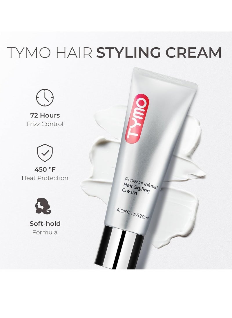 TYMO TYMO Hair Styling Air Dry Cream for Frizz Control, Anti Frizz Repair Treatment - Heat Protectant And Leave In Conditioner for Dry Damaged, Curly & Wavy Hair  - Image 2