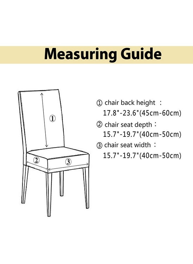 House of Quirk Polyester Elastic Stretch Removable Washable Short Dining Chair Cover Protector Seat Slipcover (4, Grey Pink Flower) - Image 3