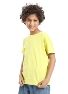 Andora Crew Neck Basic Boy's T-Shirt_Yellow  - Image 1