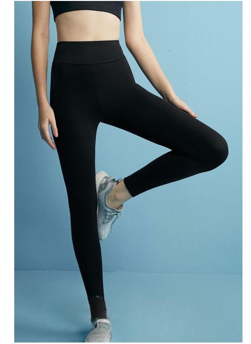EMXEE High Waisted Leggings for Women Soft Athletic Tummy Control Black Pants for Running Yoga Workout  - Image 1