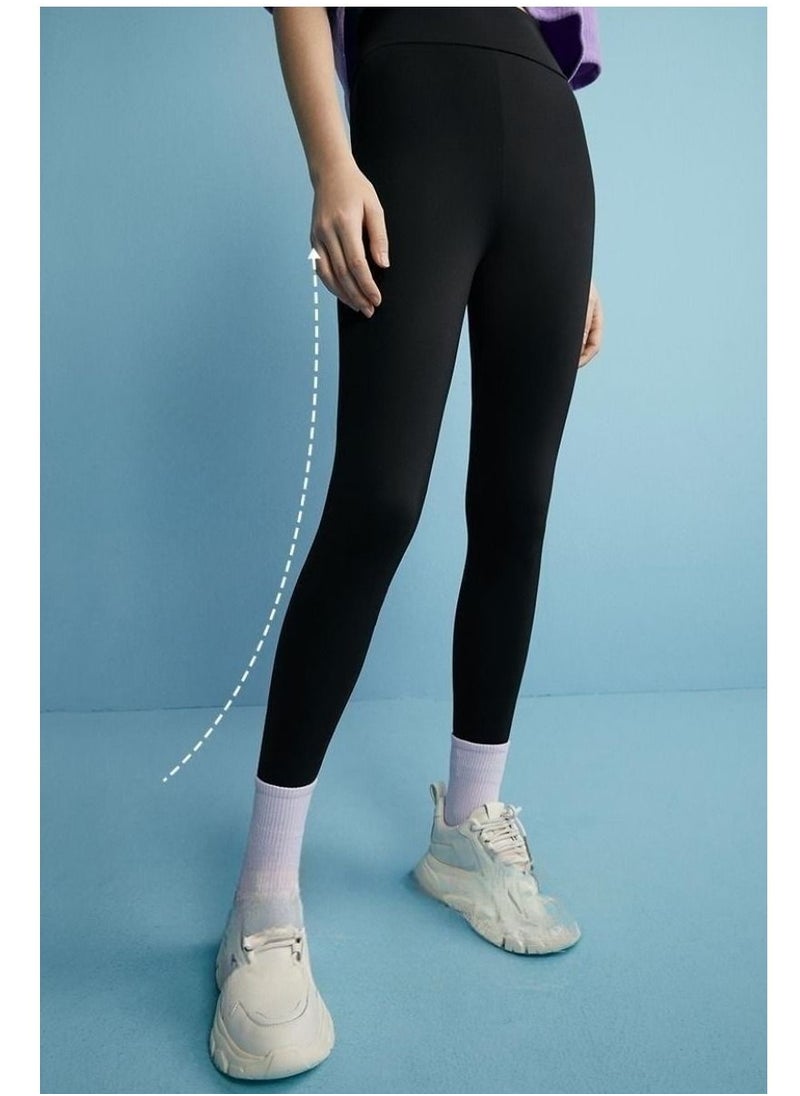 EMXEE High Waisted Leggings for Women Soft Athletic Tummy Control Black Pants for Running Yoga Workout  - Image 4