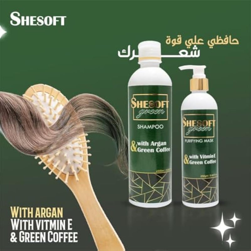 Shesoft Hair Mask with Green Coffee, Argan Oil, and Vitamin E - Image 2
