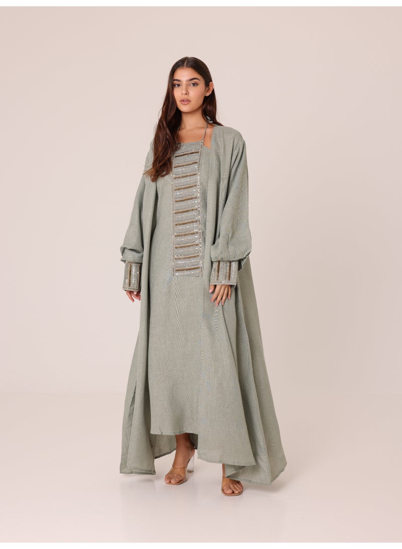 IKKXA 2 Piece Outfit Luxury Sequins Stripes Details - Image 5