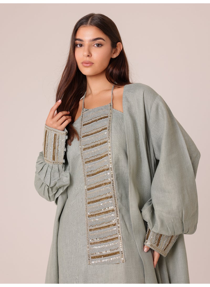 IKKXA 2 Piece Outfit Luxury Sequins Stripes Details - Image 2