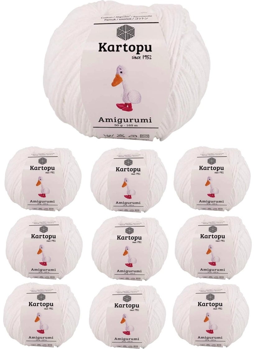 Kartopu 10 Pieces Amigurumi Hand Knitting Thread 50GR 010  - Image 2