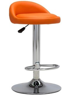 Generic PU Leather Bar Stool with Back Rest Height Adjustable Swivel Pub Chair Home Kitchen Bar stools Backless Stool with Footrest  - Image 1