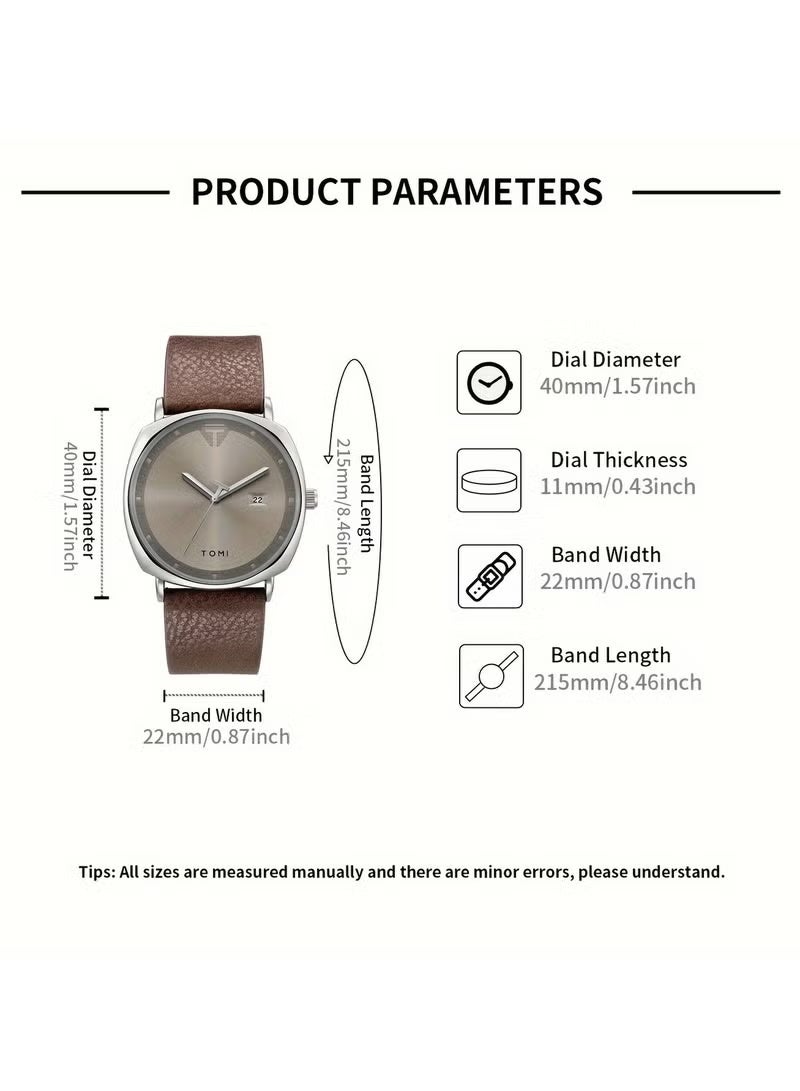 TOMI Unisex Fashion Quartz Watch - Trendy Minimalist Design for Men & Women | Casual Creative Timepiece - Image 4