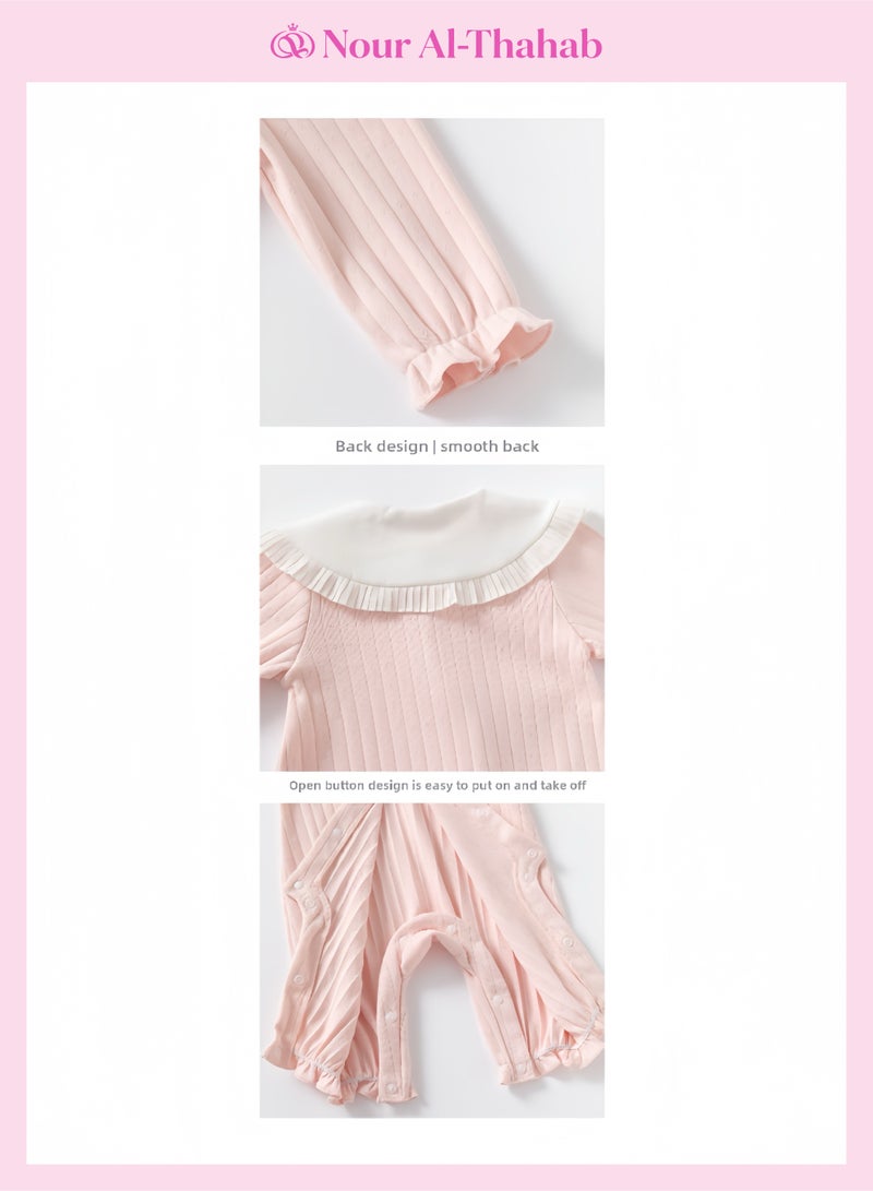 Nour Al-Thahab Spring Autumn New Baby Girl Pink Princess 8-piece Set Gift Box - Premium Gift Idea, Cotton Baby Clothes Accessories Set, 100% pure cotton| Exclusive Brand Gift Package from Nour Al-Thahab - Baby's First Moon Celebration Gift - Image 4