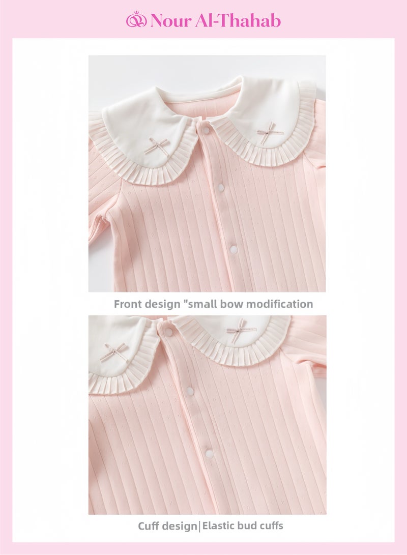 Nour Al-Thahab Spring Autumn New Baby Girl Pink Princess 8-piece Set Gift Box - Premium Gift Idea, Cotton Baby Clothes Accessories Set, 100% pure cotton| Exclusive Brand Gift Package from Nour Al-Thahab - Baby's First Moon Celebration Gift - Image 3