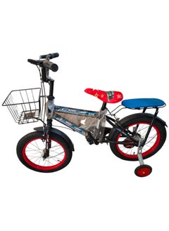 Kids Bike with Hand Brake and Basket for Ages 3-9 Years, Bicycle Training Wheels Fenders, Children Bicycle with falling system safety - Red Hero