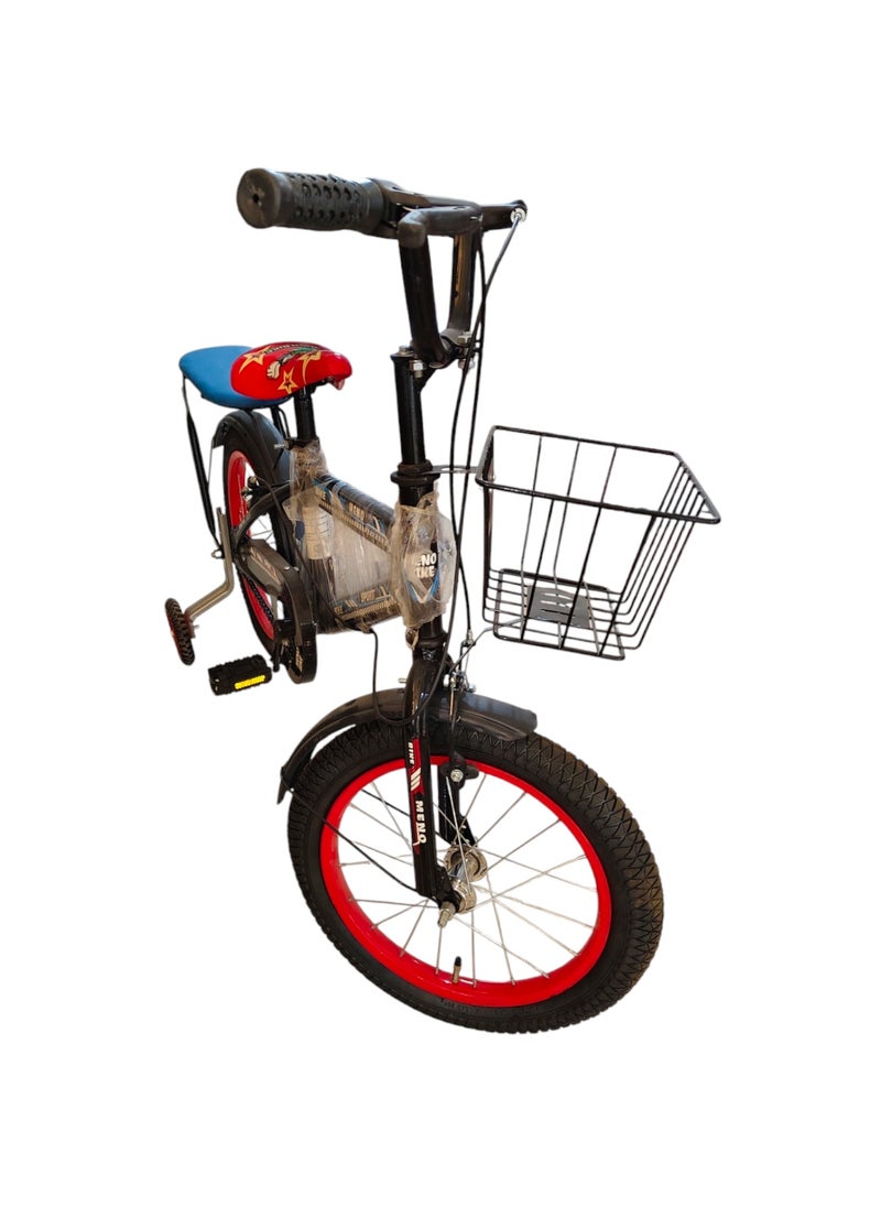 Generic - Kids Bike with Hand Brake and Basket for Ages 3-9 Years, Bicycle Training Wheels Fenders, Children Bicycle with falling system safety - Red Hero - Image 1