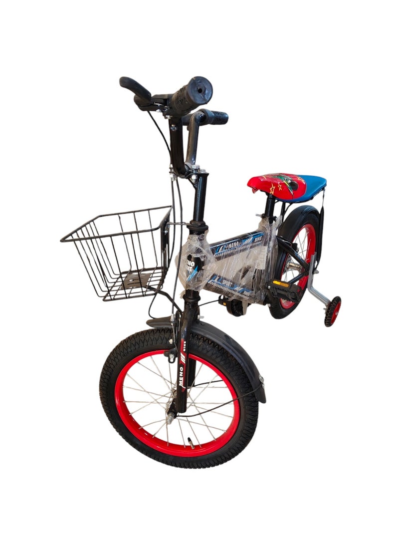 Generic - Kids Bike with Hand Brake and Basket for Ages 3-9 Years, Bicycle Training Wheels Fenders, Children Bicycle with falling system safety - Red Hero - Image 1