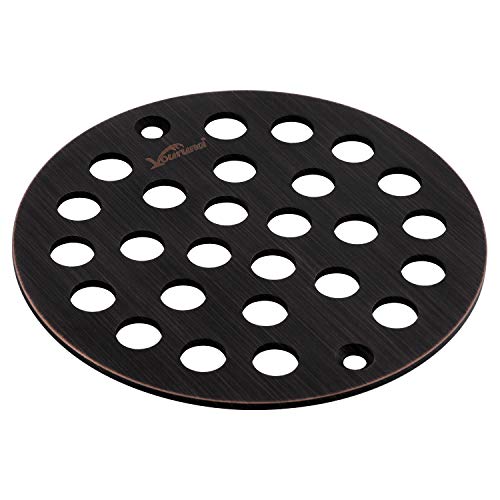 vouruna 4-Inch Screw-in Shower Strainer Drain Cover Replacement Floor Strainer (Oil Rubbed Bronze) (Isn't Black) - Image 3