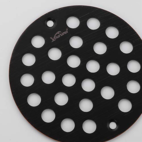 vouruna 4-Inch Screw-in Shower Strainer Drain Cover Replacement Floor Strainer (Oil Rubbed Bronze) (Isn't Black) - Image 4