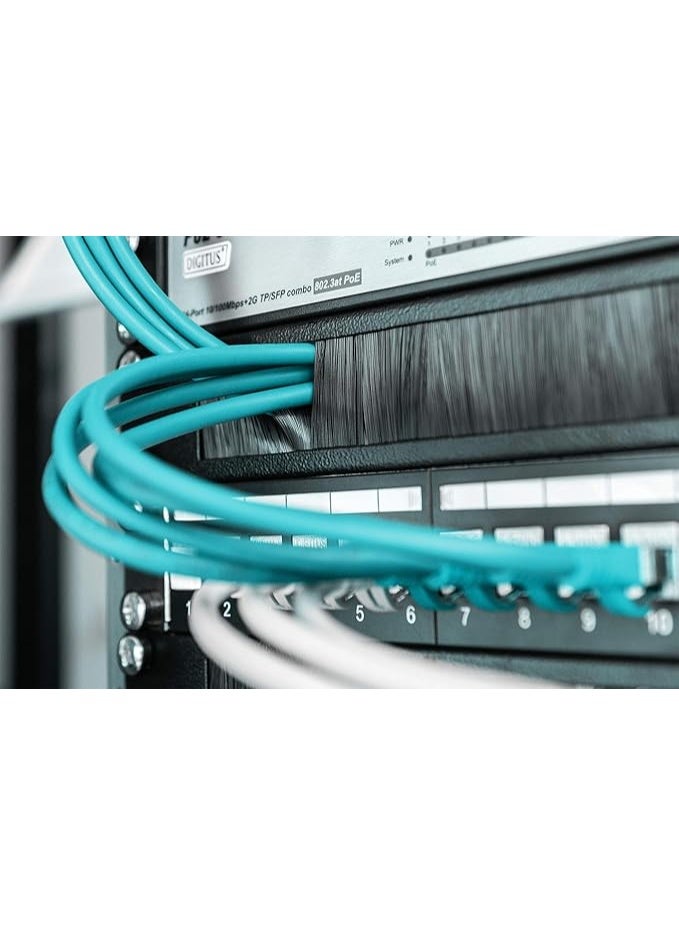 Terabyte 1U Disassembled Rack Mount Cable Management Panel with Brush for Cable Entry for 19-Inch Rack or Cabinet for Network Server Rack Cabinet Enclosure - High Density Filler - Image 4