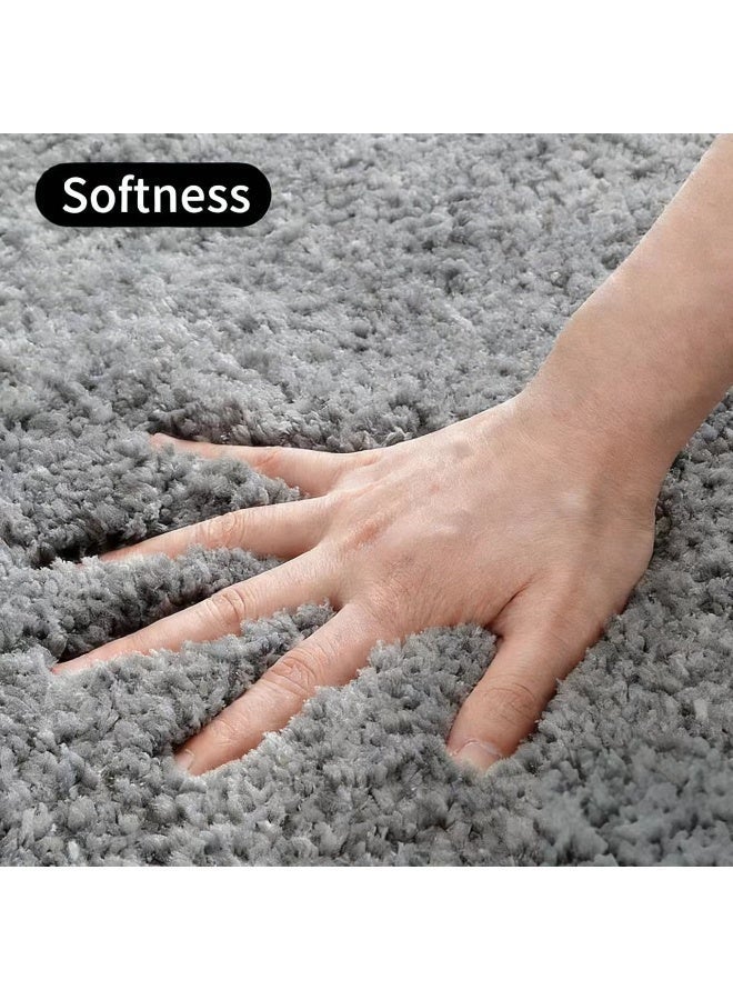 Bathroom Rug Mat, Non-Slip Bath Mat, Super Soft Absorbent Premium Bath Rug, Carpet for Floors,Bath Room, Tub, Shower,Machine Washable, 50 cm X 80 cm, Grey - Image 4