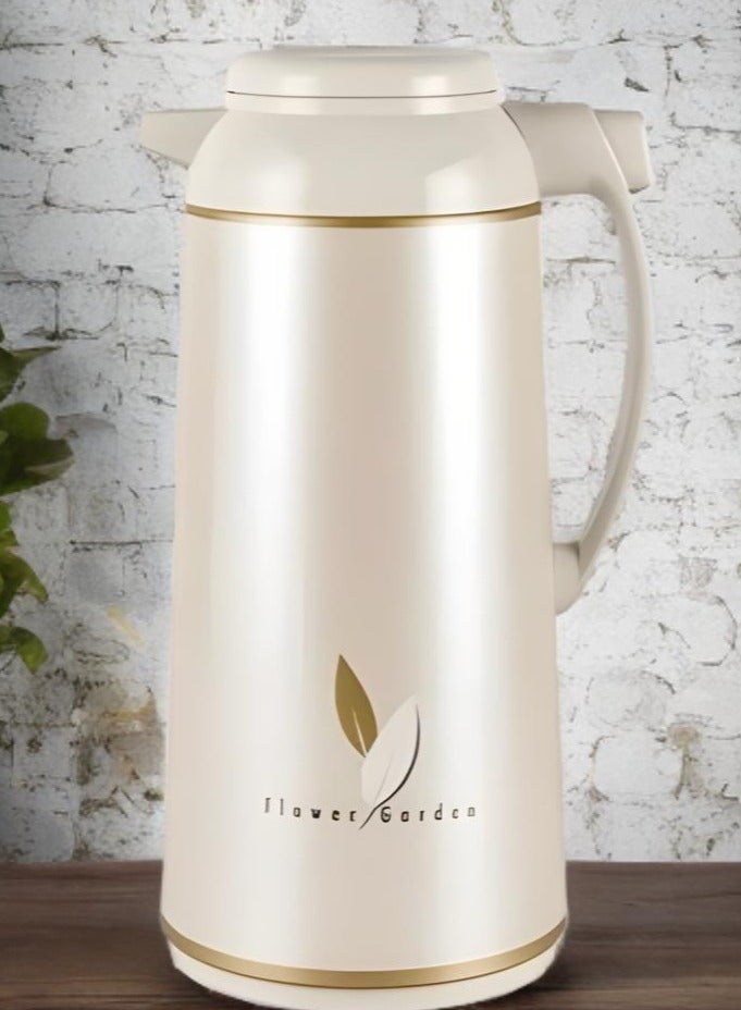 زوجيروشي ترمس  - زوجيروشي ياباني - أبو فيل -  - سعة 1 لتر - لون بيج - Image 1