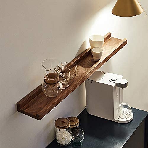Vm decor Wall Shelf Modern Wood Floating Wall Shelf Decor Floating Shelves Wall Mounted Set of 4 for Bedroom Living Room Color Brown Size 100X14X5CM - Image 4