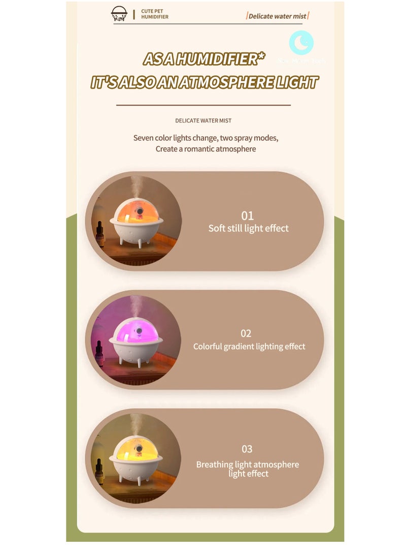 New Moon Tech Space Ball Series S113 mini Humidifier. mini Aromatherapy Machine. Atmosphere Light Humidifier Can Add Water Soluble Essential Oil. Pink.  - Image 5