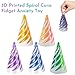 Lyzbbsoy 6Pcs Spiral Cone Fidget ToyImpossible Cone Impossible Pyramid Passthrough Toy3D Printed Spiral Cone Fidget ToyMini Vortex Thread Illusion Desktop Deco Souvenir Gift for Anxiety Relaxing - Image 4