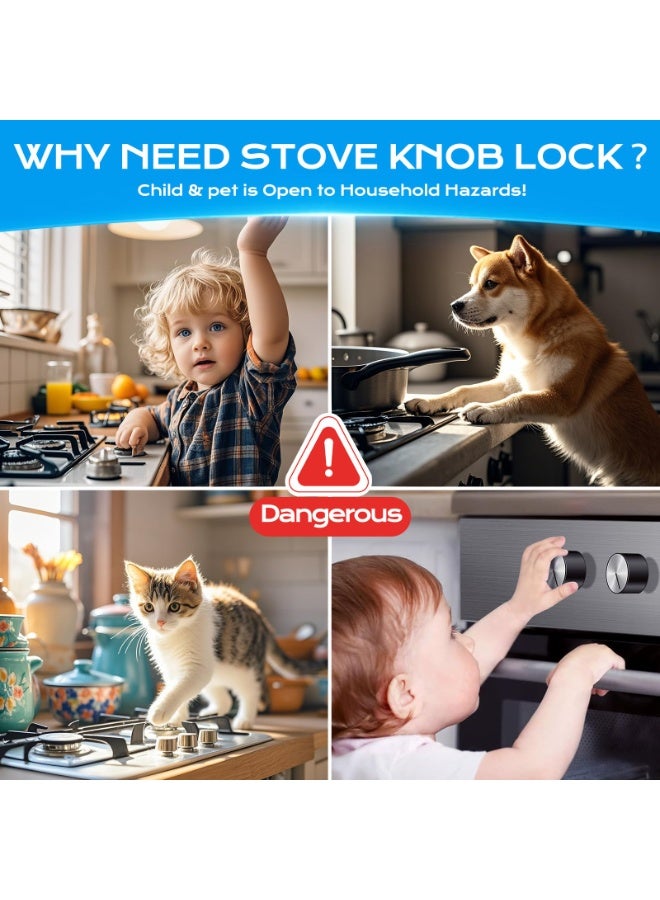 Stove Knob Safety Covers for Child, Gas Stove Knob Locks (5 Pack) - Image 2