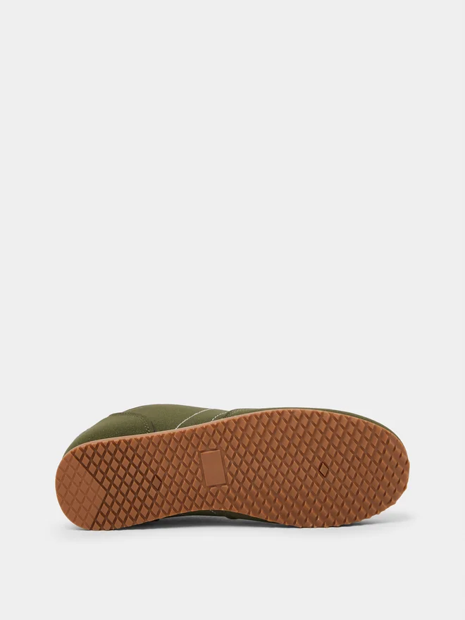 Styli green Styli Green Suede Look Lace-Up Sneakers for Women | Best Price UAE