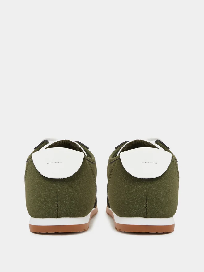 Styli green Styli Green Suede Look Lace-Up Sneakers for Women | Best Price UAE