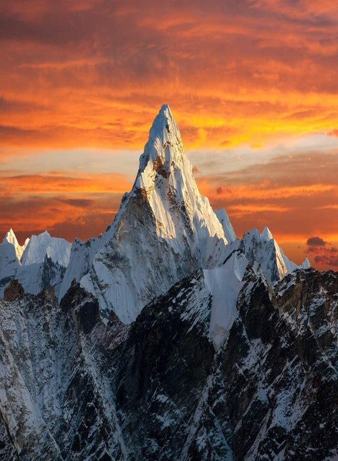 5 Ace top view of mountain beautifull |Motivational Poster|Funky Poster|Posters for Life|Inspirational Posters|All time poster|posters for life|Home Décor Posters|HD Print|300 GSM Thick Paper Used - Image 1