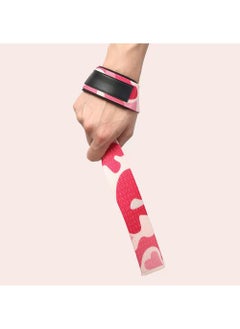 Rock Pow Cotton Hard Pull Wrist Lifting Straps Grips Band-Deadlift Straps with Neoprene Cushioned Wrist Padded and Anti-Skid Silicone - for Weightlifting Bodybuilding Xfit Strength Training  - Image 3