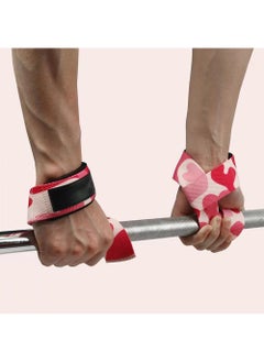 Rock Pow Cotton Hard Pull Wrist Lifting Straps Grips Band-Deadlift Straps with Neoprene Cushioned Wrist Padded and Anti-Skid Silicone - for Weightlifting Bodybuilding Xfit Strength Training  - Image 2