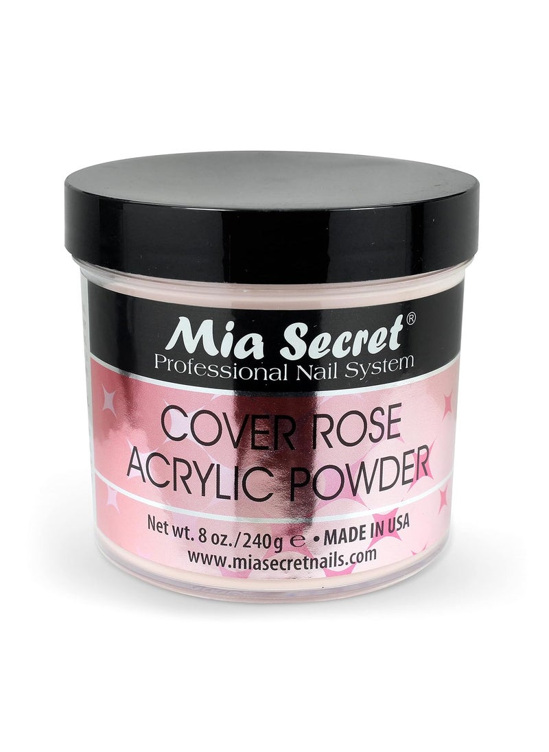 MIA SECRET - Mia Secret Professional Nail System Cover Rose Acrylic Powder 8oz - Image 1