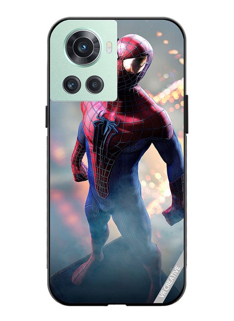 Protective Case Cover For OnePlus 10R Spiderman Design Multicolour