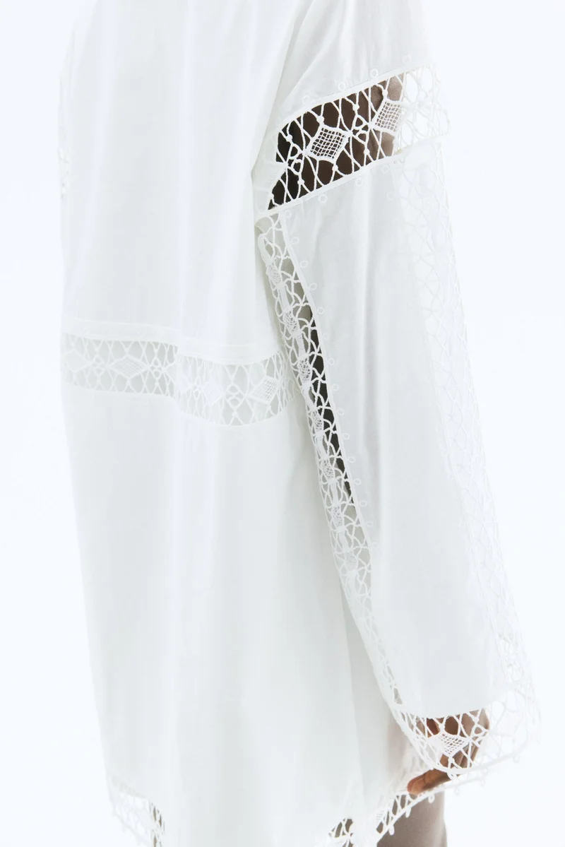 H&M Lace-inset cotton dress