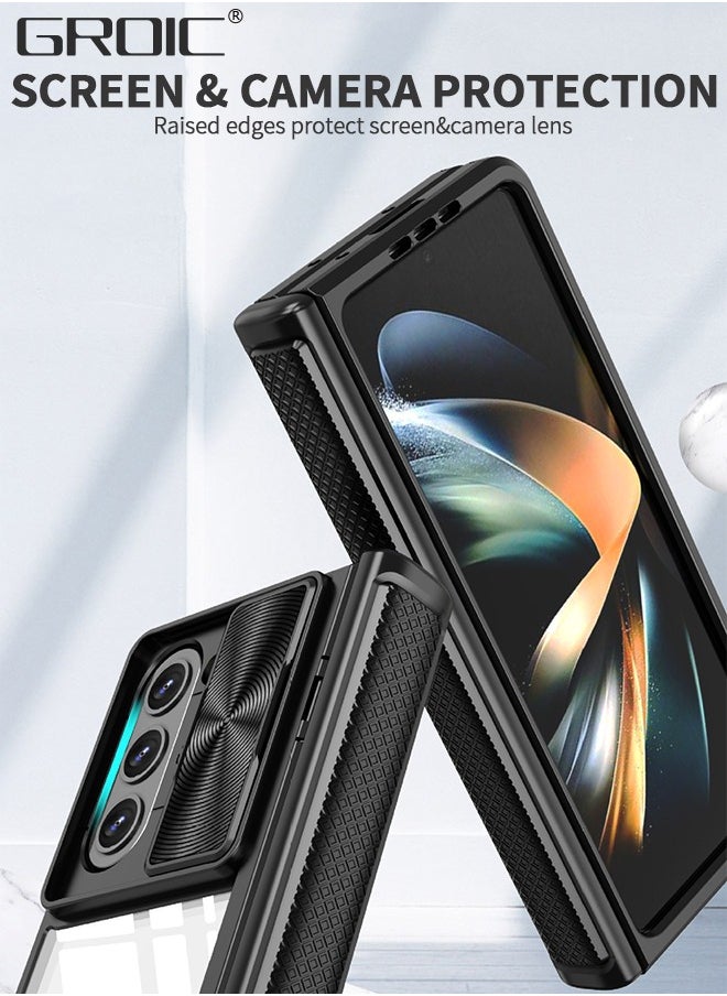 GROIC Compatible Samsung Galaxy Z Fold 5 Case, Lens Protection Phone Case, Lens Slide Cover Collision Avoidance Phone Cover,Shockproof Phone Shell for Galaxy Z Fold 5  - Image 3