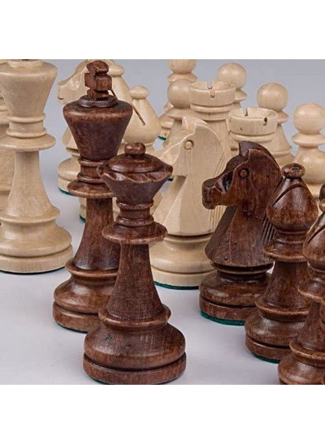 Wegiel Staunton No. 6 Tournament Chess Pieces In Wooden Box For 2 Players 3.9 Inch King - Image 4