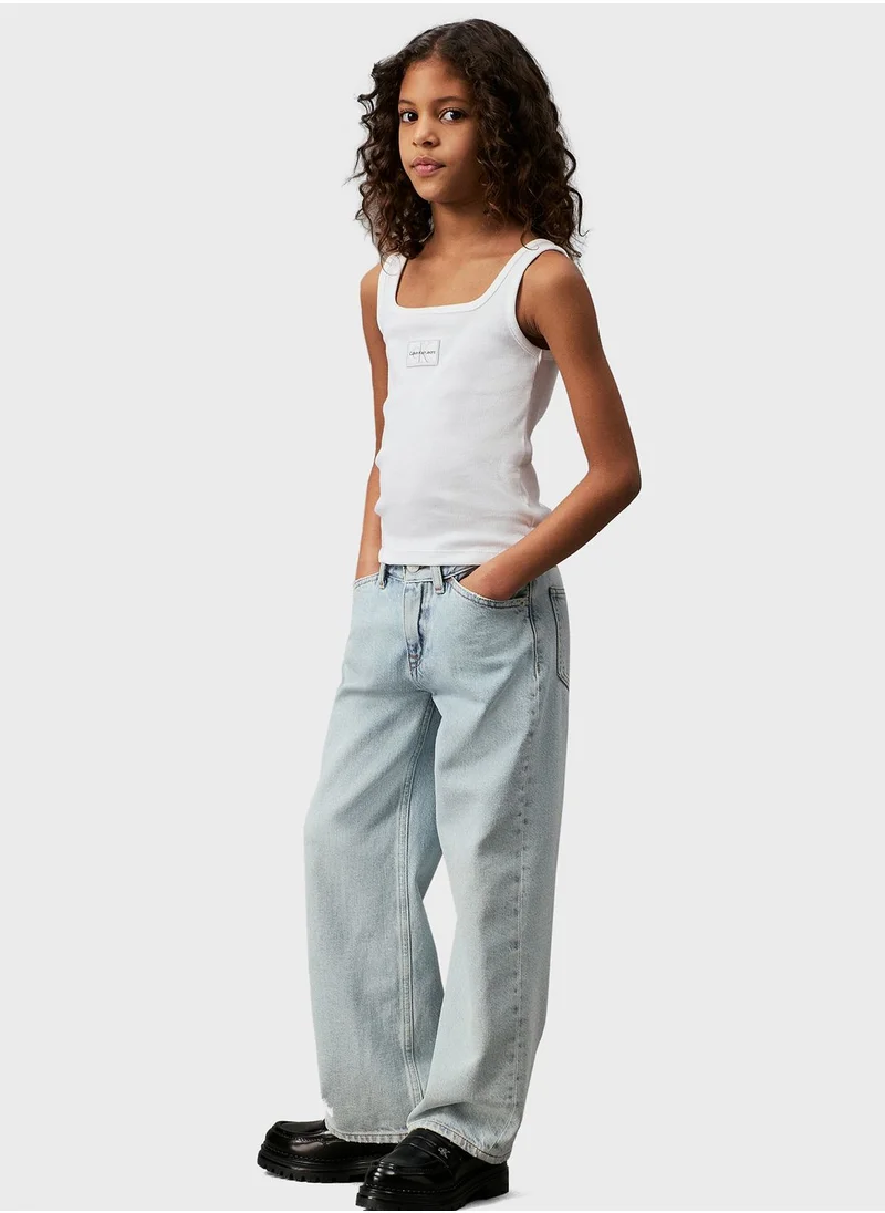Calvin Klein Jeans Kids Square Neck Tank Top