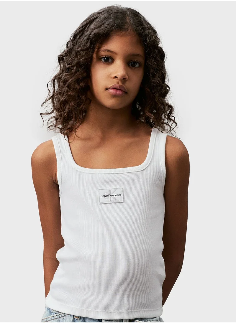 Calvin Klein Jeans Kids Square Neck Tank Top