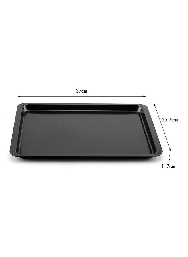 NIBEMINENT Rectangular Non-Stick Baking Tray Black 37 X 25.5 1.6centimeter - Image 2