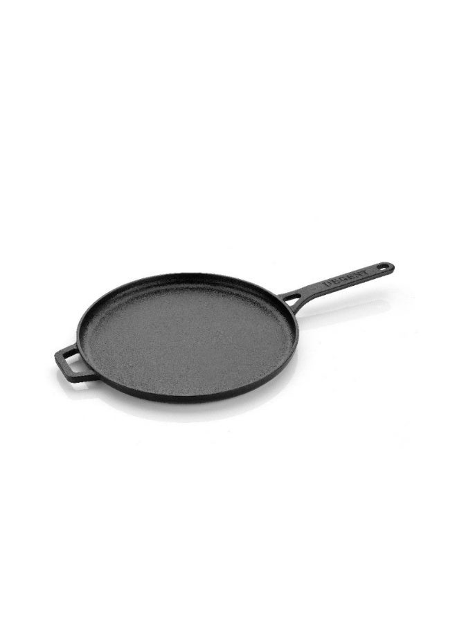 Decent Cast Iron Multipurpose Tawa 28 cm | Heavy Pre-Seasoned Cast Iron Pan for Dosa, Chapati, Paratha, Chilla & Pancakes | Gas & Induction Compatible - Image 1