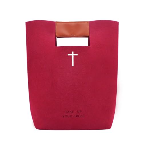 aolaso Bible Bags for Women, Felt Carrying Bible Book Case Church Bag Christian Gift - Image 1