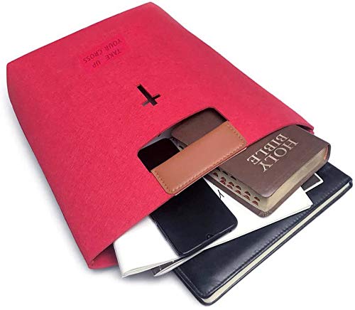 aolaso Bible Bags for Women, Felt Carrying Bible Book Case Church Bag Christian Gift - Image 2