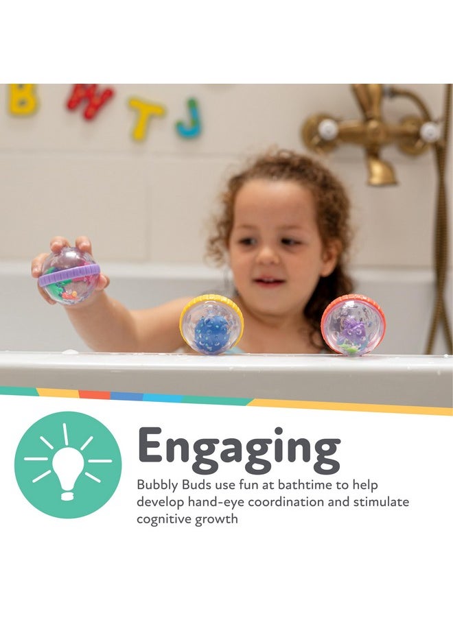Nuby Nuby Bubbly Buds Interactive Bath Set - (4-Pack) Baby Bath Toys - 6+ Months  - Image 3