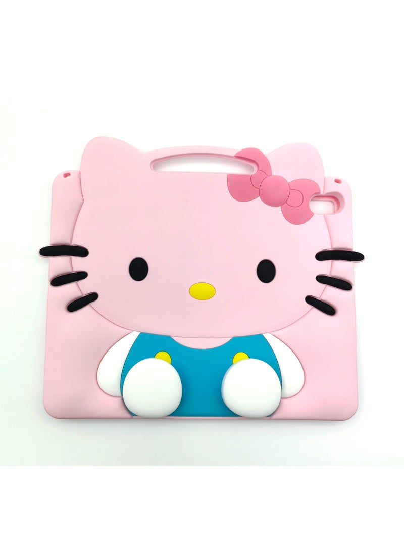 VKL Kids Case Compatible with iPad (A16) 11th/10th Generation (2025/2022), Shockproof Silicone Protective Cover with Stand, Shoulder Strap,pink - Image 1